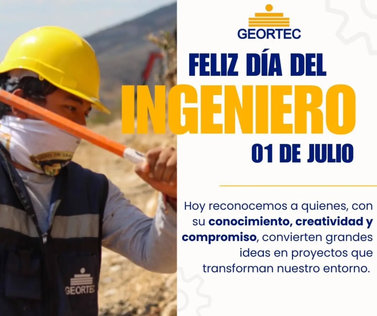 ✨👷‍♂️¡Feliz Día del Ingeniero! 👷‍♂️✨

En GEORTEC SA de CV nos sentimos orgullosos de contar con ingenieros que trabajan con pasión, innovación y responsabilidad, construyendo soluciones de calidad y dejando huella en cada proyecto. 

Su capacidad para innovar, resolver y construir con excelencia es el fundamento de cada proyecto, así como la inspiración para seguir creando un futuro más sólido y sostenible. 

En este Día del Ingeniero, celebramos su vocación, liderazgo y la invaluable contribución que realizan cada día. 

Gracias por hacer de la ingeniería una fuerza que transforma el mundo. 

#CalidadGeortec #DíaDelIngeniero #ingenería #IngeneríaCivil #tuxtlagutierrez Chiapas