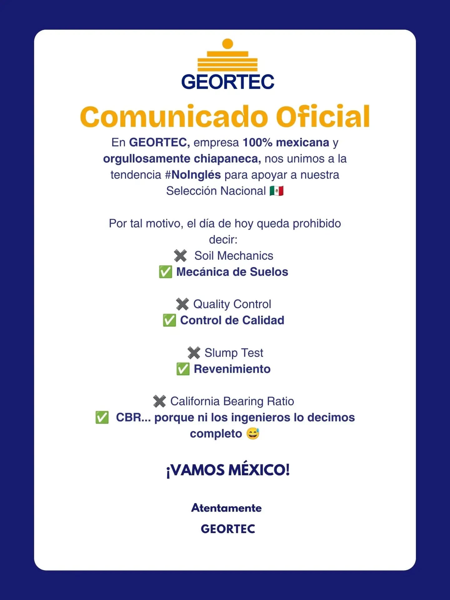 Hoy nos unimos al #NoInglés para apoyar a nuestra Selección Nacional 🇲🇽 
¡Vamos México!